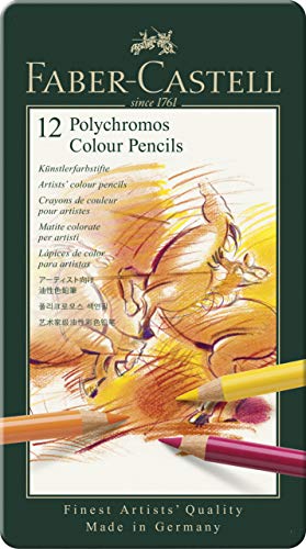 Lápis de Cor FABER CASTELL Polychromos (Multicor) Faber-Castell - Lápis - polychromos, multicor, mina forte, anti-quebra