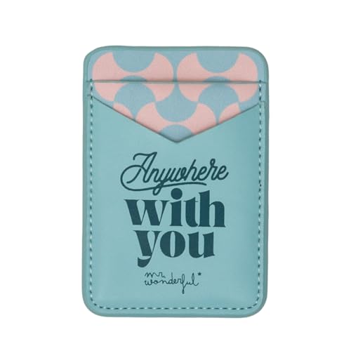 Porta cartões para telemóvel MR. WONDERFUL com adesivo - Anywhere with you Mr. Wonderful - Peças de reposição para telemóveis - porta-cartões, telemóvel, adesivo, bolsa, design