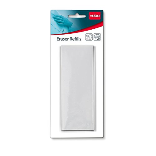 Recarga de Marcadores NOBO Magnetic Whiteboard Eraser Refills Nobo - Borrachas - recarga, borrador magnético, 10 unidades, cor cinzenta