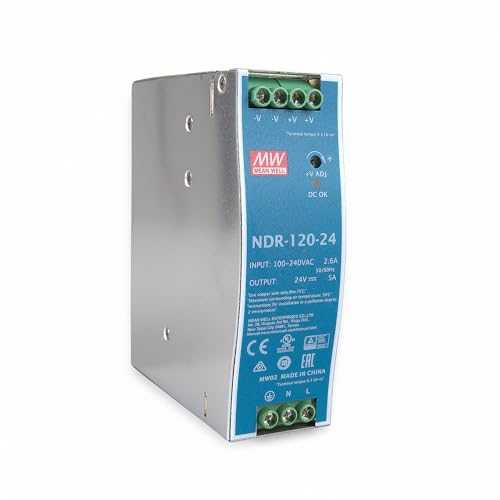 Fonte de Alimentação MEAN WELL NDR-120-24 MEANWELL - Conversores de energia - fonte alimentacao, MEAN WELL, ndr-120-24