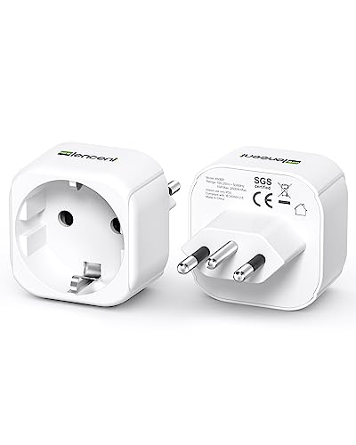 Adaptador de Viagem LENCENT 2X Tipo N para Brasil e África do Sul LENCENT Technology Co.,Ltd. - Conversores e adaptadores de viagem - adaptador de viagem, lencent, tipo n, brasil, África do Sul