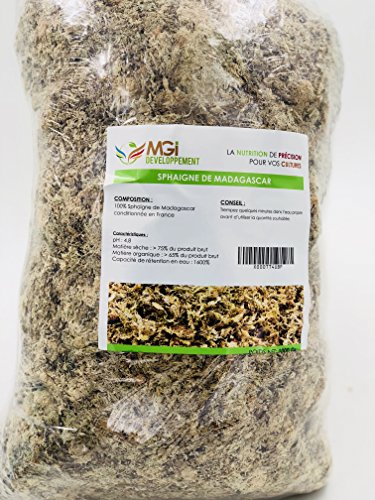 Materiais para Cultivo de Plantas MGI Desarrollo Sphagnum de Madagascar 1Kg MGI DEVELOPPEMENT - Adubos - sphagnum, mali, 1 kg