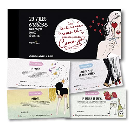 Livro Happymots Talonario 20 Vales Eroticos (Inglês) HappyMots - Cadernos e bloco de notas - vales eróticos, poesias, regalar, romântico