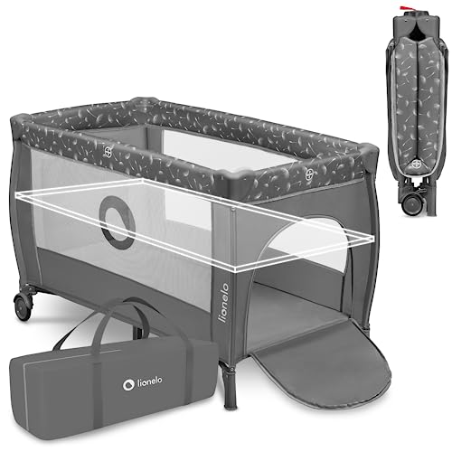 Berço de Viagem LIONELO Stefi Plus Grey Stone LIONELO - Móveis para bebês e crianças pequenas - berço, viagem, lioneo, stefi plus, Grey Stone