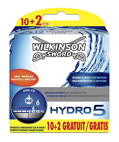 Lâmina de Barbear WILKINSON SWORD Hydro 5 Cinzento (5 Un) Wilkinson Hydro - Lâminas e navalhas de barbear - cinzento, aço inoxidável, 5 peças