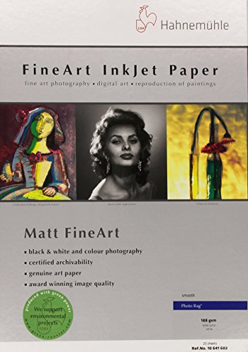 Papel Fotográfico HAHNEMÜHLE Photo Rag branco A3 Hahnemühle - Papel de impressora e copiadora - papel fotográfico, hahnemühle photo rag, branco, a3, cores, superfície suave