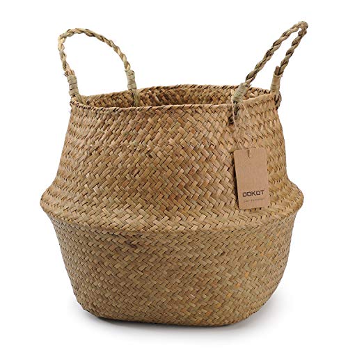 Cesto DOKOT Natural Seagrass (Mimbre - 35 x 25 x 30 cm) DOKOT - Cestos de roupa - hiera marinha, 100% feito à mão, 35 x 25 x 30 cm