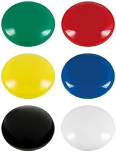 Conjunto de 6 Imãs Redondas WESTCOTT E-10815 Acme United Europe GmbH - Ímãs de geladeira - 6 imãs, redondas, 5 cm, ferro