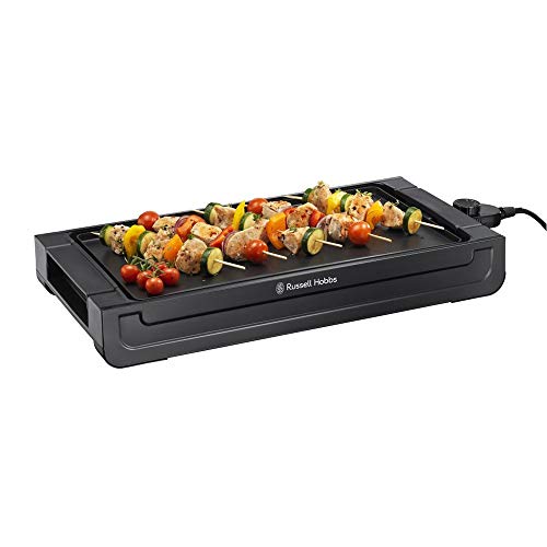 Grelhador de Mesa Russell Hobbs Fiesta | Aço inoxidável Russell Hobbs - Torradeiras e grelhadores - 2400W, aço inoxidável, termostato ajustável, correia de pulso