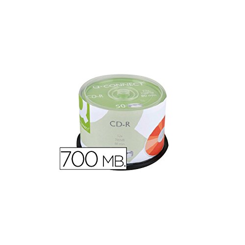 Disco de Rótulo Q-CONNECT CD-R Superfície 100% Imprimible Q-Connect - Mídias vazias - CD-R, superfície imprimível, 700MB, 52x
