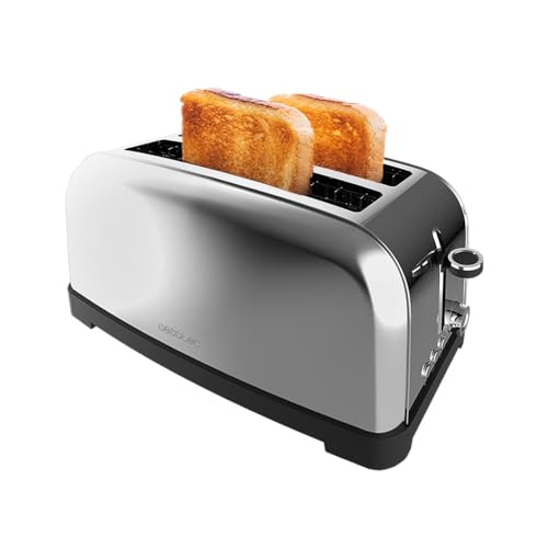 Torradeira Cecotec Toastin' Time 1500 Inox Lite Cecotec - Eletrodomésticos de cozinha - 1500 w, inox, potente