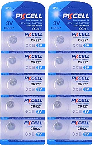 Pilhas Não Recarregáveis PKCELL 10 Pilhas de Botão Cr927 de 3V de Lítio de 30 Mah Eunicell - Baterias de uso geral - 10 pilhas, cr927, 3V, 30 mAh