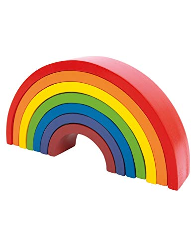 Jogo de Construção JBM TOYS Rainbow (Idade Mínima: 1) Legler - Brinquedos - construção, madeira colorida, manipulação, desafio divertido