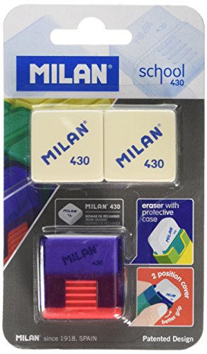 Borracha MILAN 430 (Multicor - 1 peça) Milan - Borrachas - escolar, compacta, capa protetora, multicor
