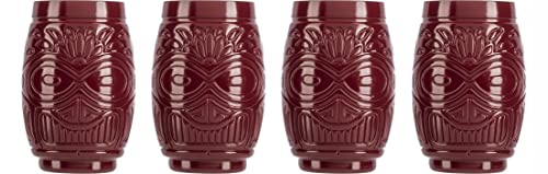 Copos TOPKAPI TIKI Mahana Red (Vermelho - Vidro - 7.5 x 10.5 x 15 cm) Topkapi - Canecas - vermelho, vidro, 7.5x10.5x15 cm