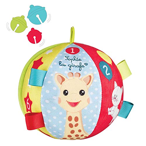 Brinquedo educativo Spinning Top SOPHIE LA GIRAFE Vulli - Animais de pelúcia - brinquedo educativo, Spinning Top, sophie la girafe, bola têxtil, som campainha, números