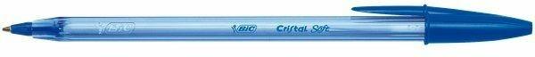 Esferográfica BIC Cristal Soft Azul (Caixa de 50) BIC - Canetas - tinta azul, secagem rápida, forma hexagonal