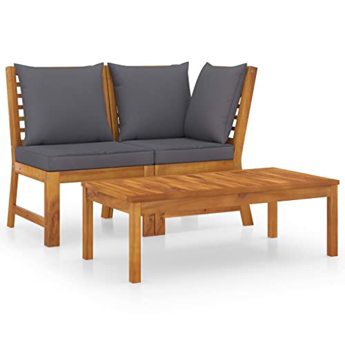 Conjunto de Móveis de Jardim VIDAXL (Cinzento Escuro - Aço - 60x36x75 cm) vidaXL - Móveis de exterior - cinzento, aço, 60x36x75 cm
