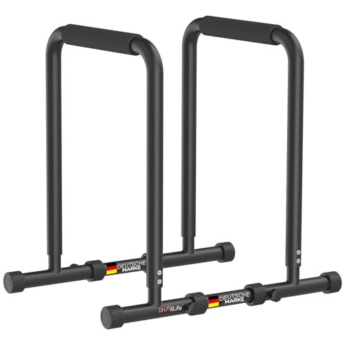 Barra de Elevações DH FITLIFE (Preto - Alumínio) DH FitLife - Barras de flexão e barra de pull-up - alumínio, ajustável, leve, resistente