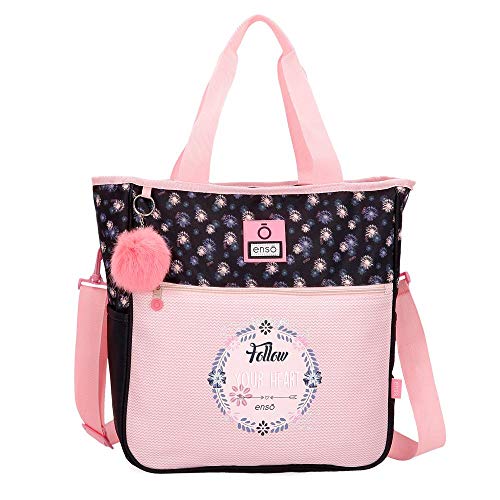 Bolsa Infantil ENSO Daisy Shopping (Multicor - Poliéster) Enso - Bagagem e bolsas - floral, ajustável, 34x36x14cm, poliéster