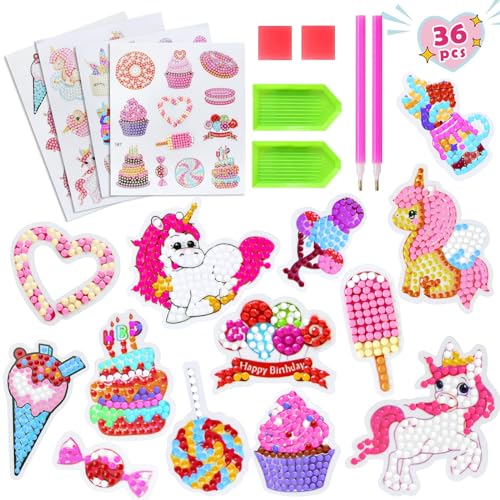 Kit de Pintar com Diamante ROKRIST 5D Diamond Painting Kids (36 Peças) rokrist - Materiais de arte e artesanato - 36 peças, diamantes, quadro, kit