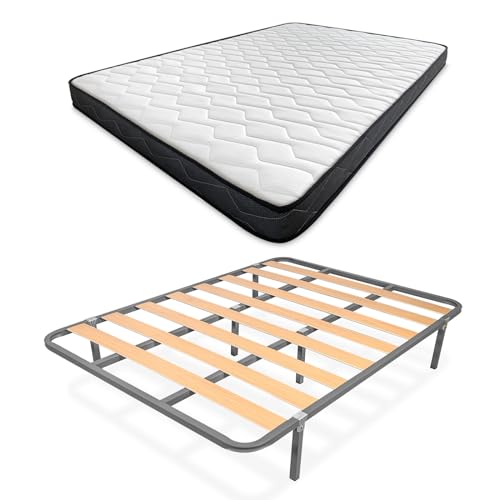 Sommier 3D com Colchão Completo AMUEBLATE ONLINE amuéblate online - Camas e estruturas de cama - somier, colchão completo
