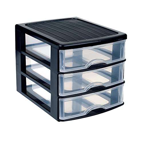 Caixa de Arrumação Plástico Forte Guadiana Preto 3 Gavetas Albero Forte Composite SL - Mobiliário de escritório - plástico, 3 gavetas, forte, preto