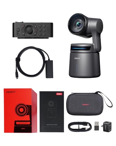 Webcam OBSBOT Tail Air Combo (Full HD - 1920 x 1080p) OBSBOT - Câmaras de vídeo - full hd, 1920 x 1080p, transmissão, gravação