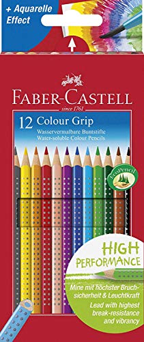 Lápis Triangulares FABER-CASTELL (Multicor) Faber-Castell - Lápis - multicor, lavável, sem solventes, ergonômicos
