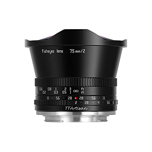 Objetiva TTARTISAN APS-C 7.5mm F2 Fisheye TT Artisan - Lentes de câmera - fisheye, APS-C, 7.5mm, f2