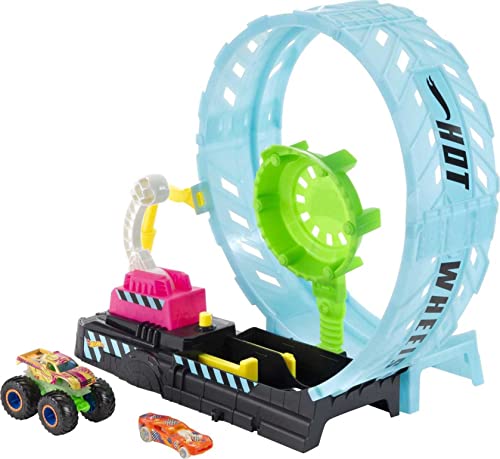 Pista de Carros HOT WHEELS Monster Trucks Looping Challenge (Idade Mínima: 3 anos) Hot Wheels - Brinquedos - pista de carros, Hot Wheels, monster trucks, looping challenge, 3 anos