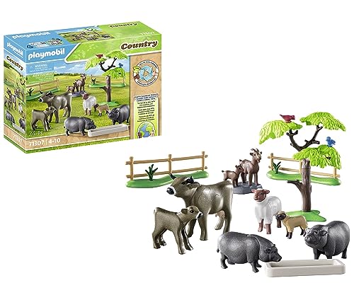 Playmobil 71307 Conjunto de Brinquedos (Idade Mínima Recomendada: 4 anos) 
Marca:
Playmobil
 - Conjuntos de brinquedos - animais, fazenda, vacas, cabras, ovelhas, porcos