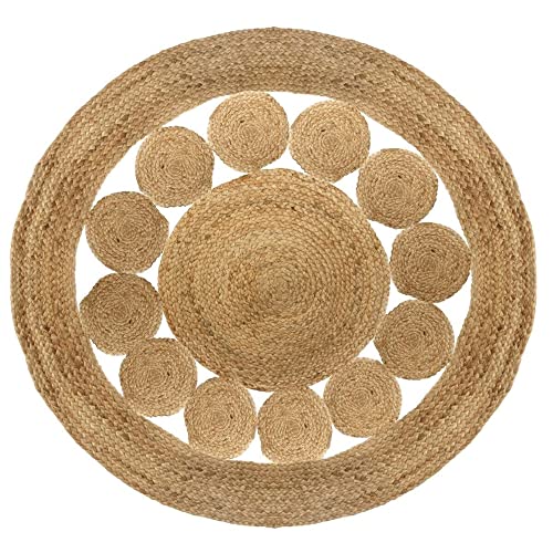 Tapete de Jute Natural Ø 120 x 1 cm (Recondicionado Como Novo) atmosphera - Tapetes - jute, natural, 120x1cm, bege