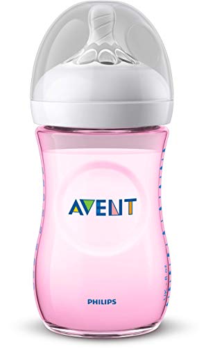 Biberão PHILIPS AVENT Natural (260 ml) - Rosa Philips - Suplementos de alimentação por sonda - 260 ml, válvula de fluxo rápido, natural, estimular a ligação