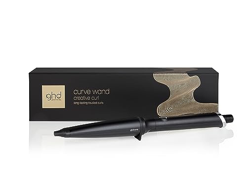 Modelador de Cabelo GHD Curve Creative Curl Wand Preto, Prateado GHD - Modeladores de cachos - cerâmica, cono, ondas naturais, cabelos longos