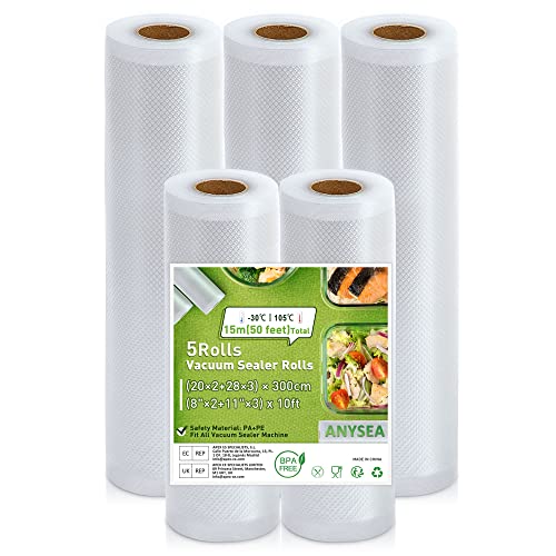 Anysea Bolsas de Vácuo para Alimentos 5 Rolo Anysea - Bolsas para seladoras a vácuo - bolsas, vácuo, alimentos, frescura, durabilidade