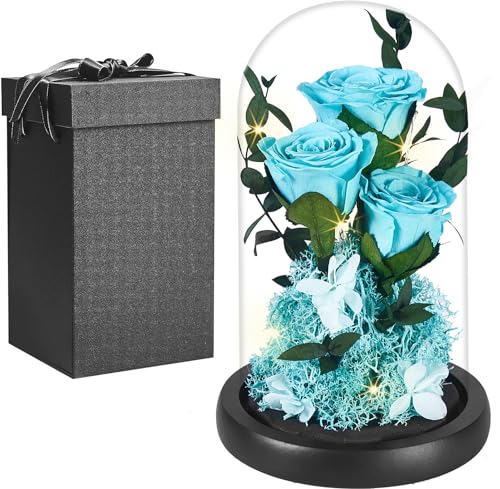 Flor Artificial REAL ETERNA Cupula Cristal Rosa Permanente PISKEKAT - Casa e jardim - cristal, elegância, sofisticação, permanente