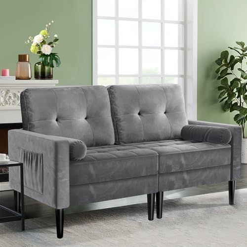Cadeira de Interior AOTUMM CIORT | Cinzento Aotumm Ciort - Sofás - 2 lugares, terciopelo, cinzento
