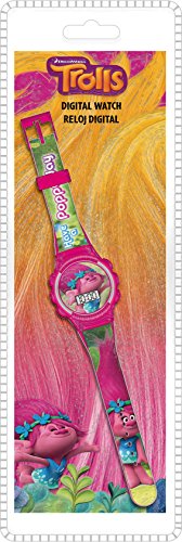 Relógio Desenhos Animados DISNEY TROLLS (Rosa - Digital - 3.5x4 cm) Disney - Relógios - digital, rosa, alarme, hora de sono