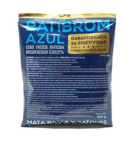 Rato para Gatos IMPEX EUROPA Ratibrom (Azul - 100 g) IMPEX EUROPA - Pesticidas - raticida, azul, brodifacoum, 100 g