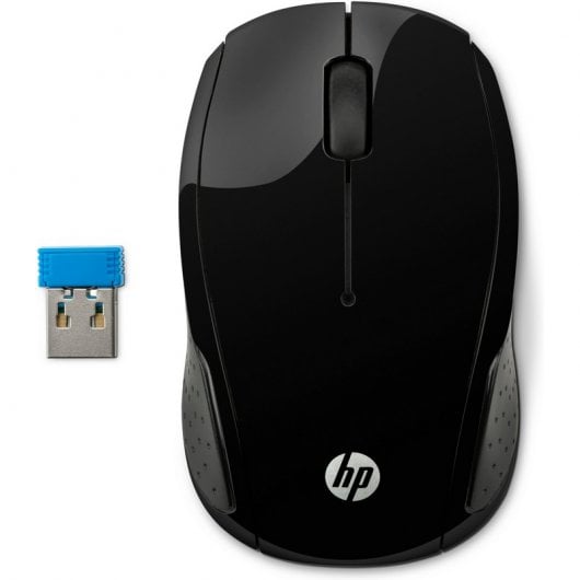 Rato Wireless HP 200 (Wireless - Regular - 1000 dpi - Preto) HP - Ratos e trackballs - wireless, rf, 1000 dpi, rato