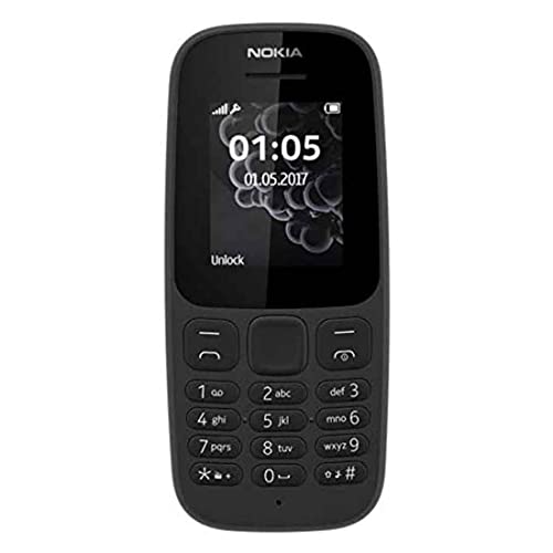 Telemóvel NOKIA 105 (2.4'' - Preto) Nokia - Telemóveis - 2.4 polegadas, preto, recarregável, 15 horas conversação