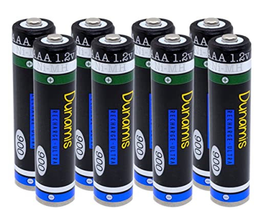 Pilha Recarregável DUNAMIS 8X1.2V Ni-Mh 900mAh Dunamis - Fones de ouvido - 12V, 900mah, nimh, recarregável