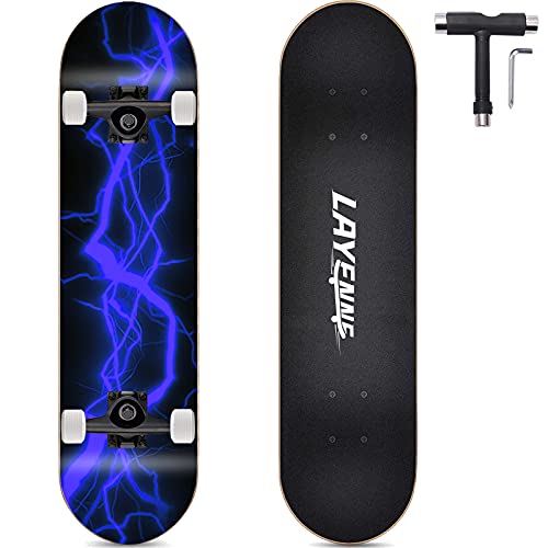 Conjunto de Skateboard LAYENNE Skateboard LAYENNE - Equipamento atlético de uso geral - Skateboard, tampa, rodas, amortecedor