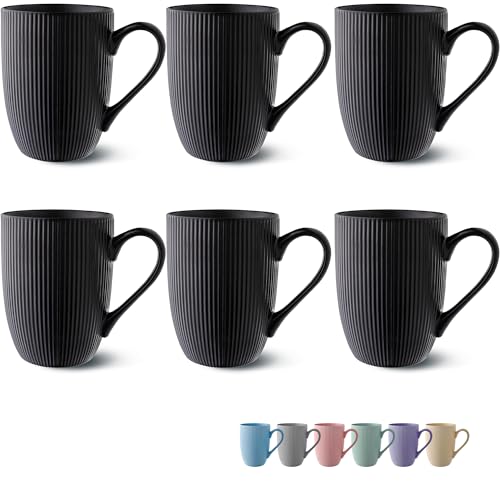 Conjunto de Taças para Café com Leite Grande Niboline GmbH - Canecas - conjunto, taças, cerâmica, preto, vintage