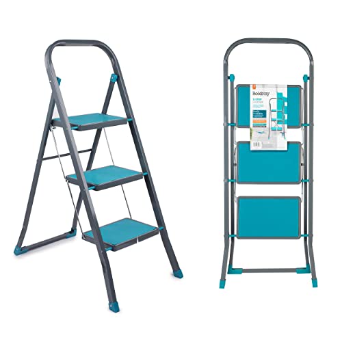 Escada de Campismo BELDRAY LA024510TQ (3 Pisos) Beldray - Escadas Domésticas - 3 pisos, 100 kg, preto, azul, branco
