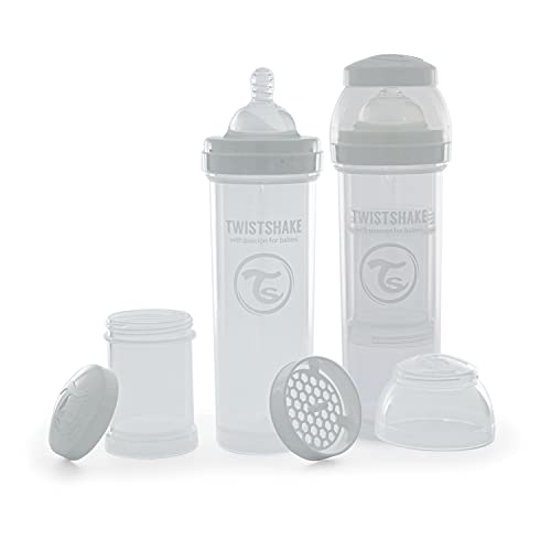 Conjunto de biberões Twistshake 2x 330 ml Twistshake - Biberões - tetina flexível, 330 ml, silicone, fácil de limpar