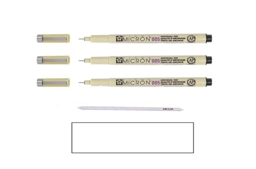 Canetas de Tinta Permanente SAKURA M-0060BK Sakura - Canetas - tinta permanente, desenho, pintura, lavagem, borracha