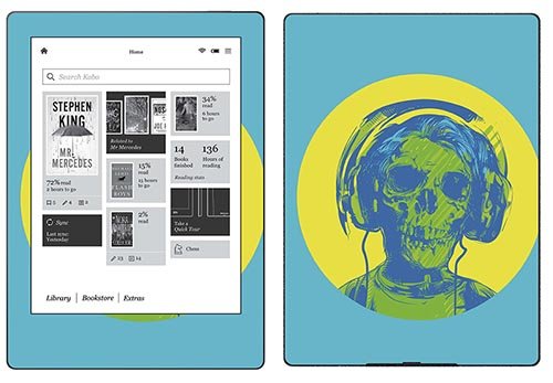 Capa Tablet KOBO Aura One ROYALSTICKER Skull Royal Sticker - Adesivos e decalques de eletrônicos - vinil rígido, adesivos decorativos, proteção, duradoura