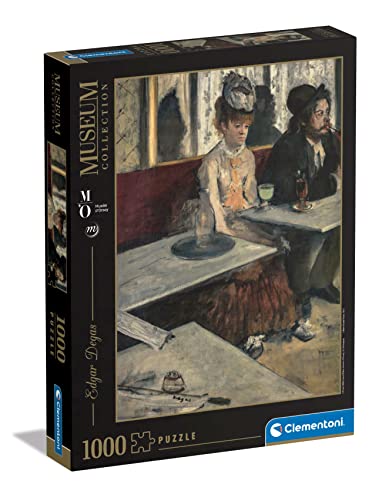 Puzzle CLE MUSEUS Degas No Café (1000 peças) CLEMENTONI - Quebra-cabeças de encaixar - 1000 peças, plástico resistente, arredondadas, caixa colorida